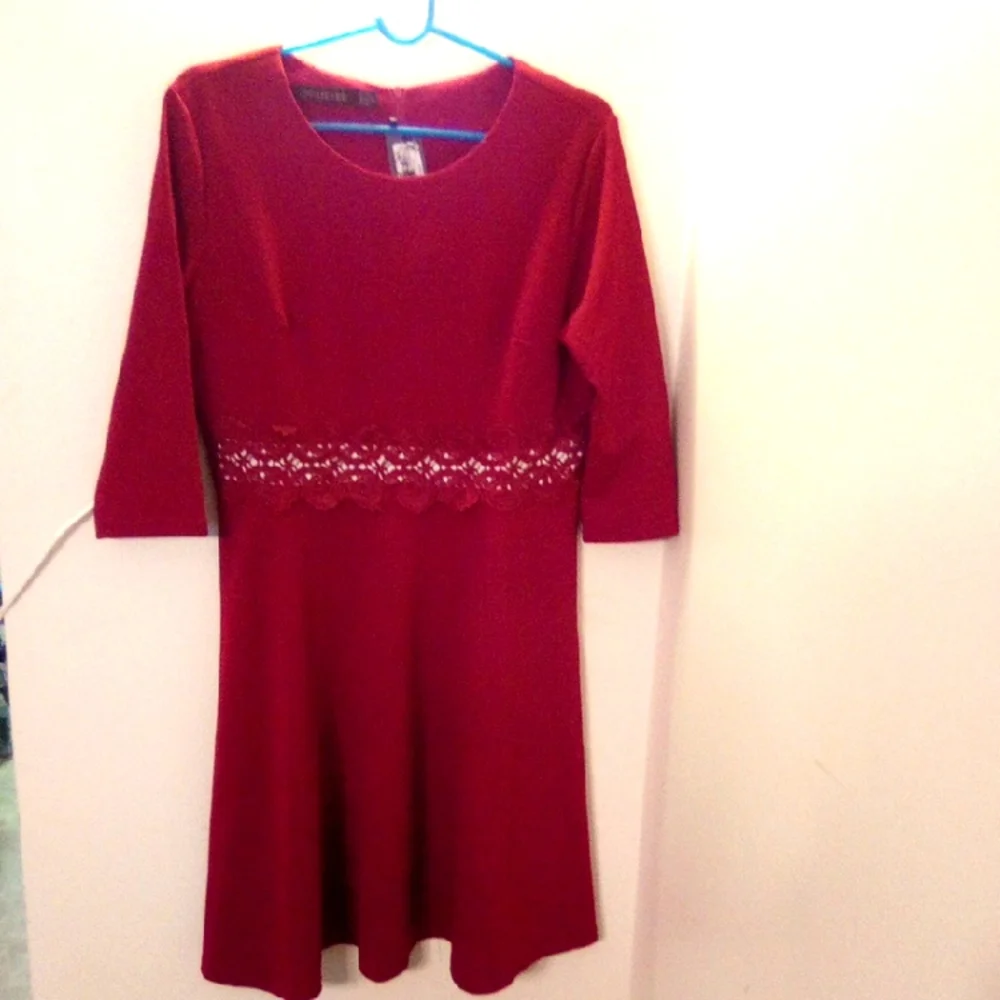 HOMEYEE DRESS  NEW SIZE 2XL BURGUNDY - Picture 3 of 10